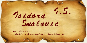 Isidora Smolović vizit kartica